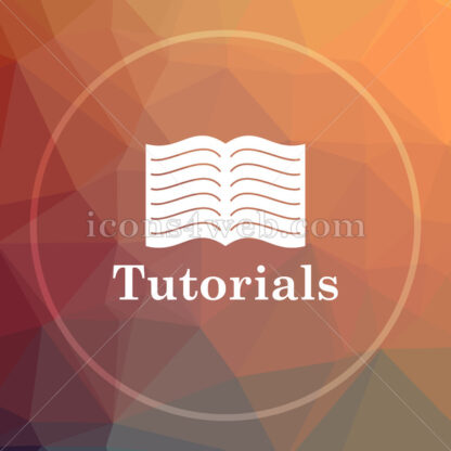 Tutorials low poly icon. Website low poly icon - Website icons