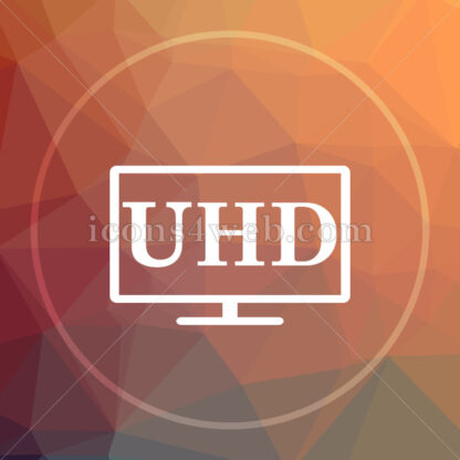 Ultra HD low poly icon. Website low poly icon - Website icons