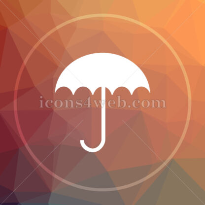 Umbrella low poly icon. Website low poly icon - Website icons