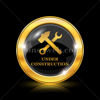 Under construction golden icon. - Website icons