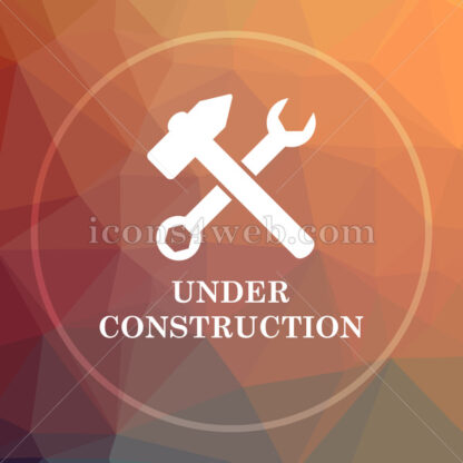 Under construction low poly icon. Website low poly icon - Website icons