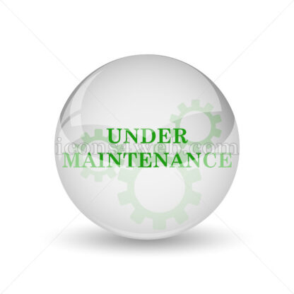 Under maintenance glossy icon. Under maintenance glossy button - Website icons