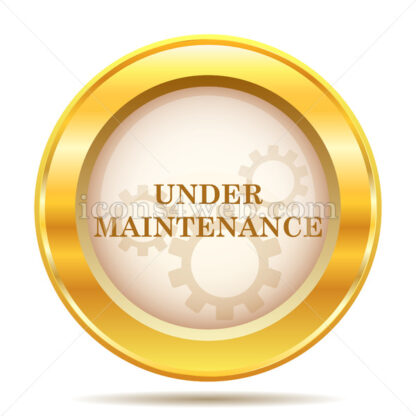 Under maintenance golden button - Website icons