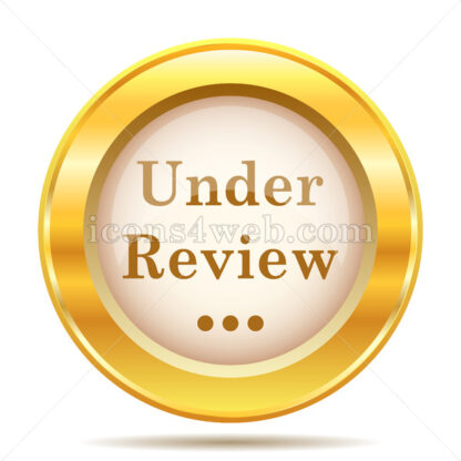 Under review golden button - Website icons