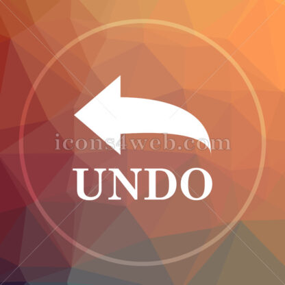 Undo low poly icon. Website low poly icon - Website icons