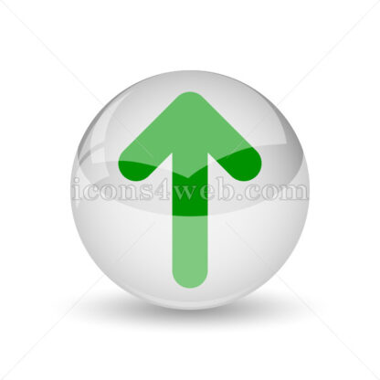 Up arrow glossy icon. Up arrow glossy button - Website icons