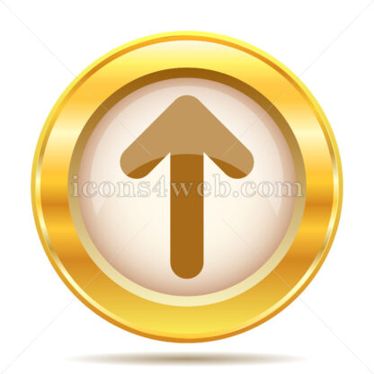 Up arrow golden button - Website icons