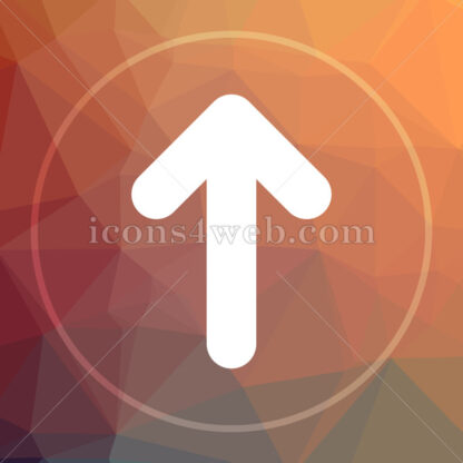 Up arrow low poly icon. Website low poly icon - Website icons