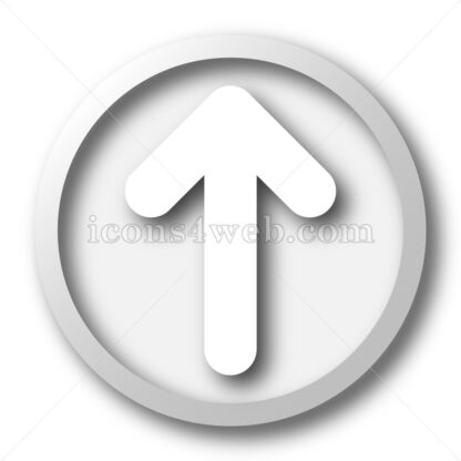 Up arrow white icon. Up arrow white button - Website icons
