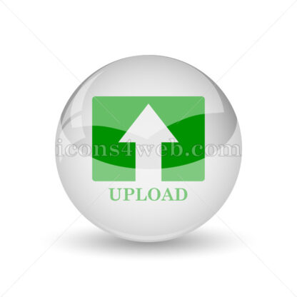 Upload glossy icon. Upload glossy button - Website icons