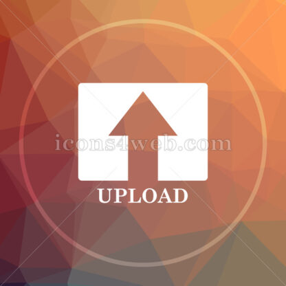 Upload low poly icon. Website low poly icon - Website icons