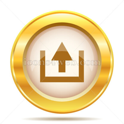 Upload sign golden button - Website icons