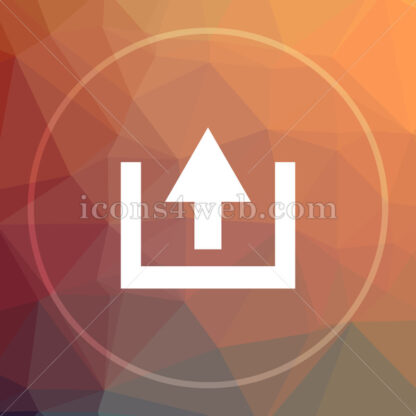 Upload sign low poly icon. Website low poly icon - Website icons