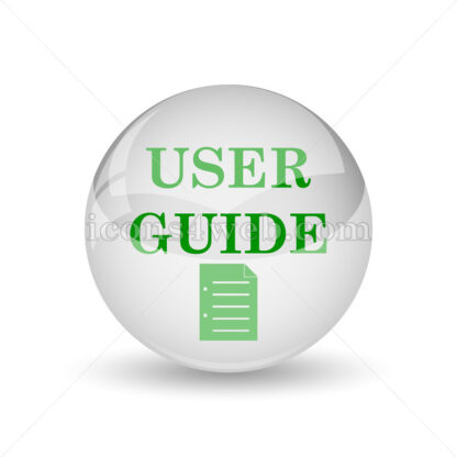 User guide glossy icon. User guide glossy button - Website icons