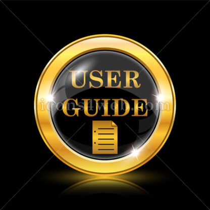 User guide golden icon. - Website icons