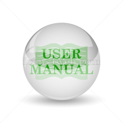 User manual glossy icon. User manual glossy button - Website icons