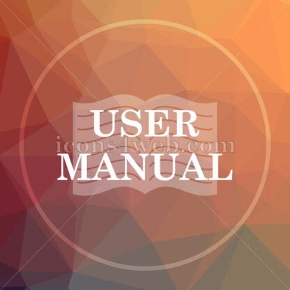 User manual low poly icon. Website low poly icon - Website icons