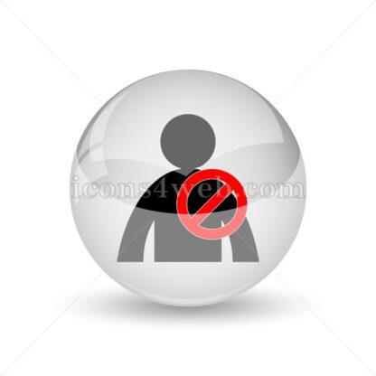 User offline glossy icon. User offline glossy button - Website icons