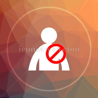 User offline low poly icon. Website low poly icon - Website icons