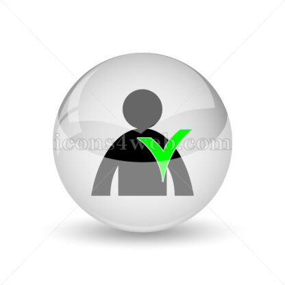 User online glossy icon. User online glossy button - Website icons