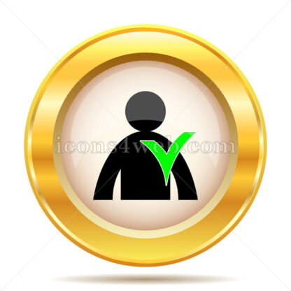 User online golden button - Website icons