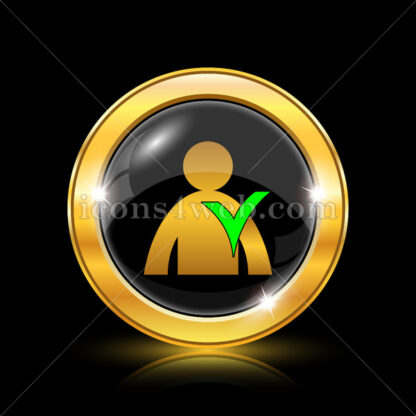 User online golden icon. - Website icons