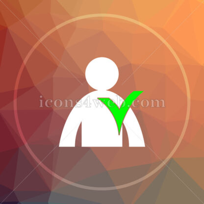 User online low poly icon. Website low poly icon - Website icons