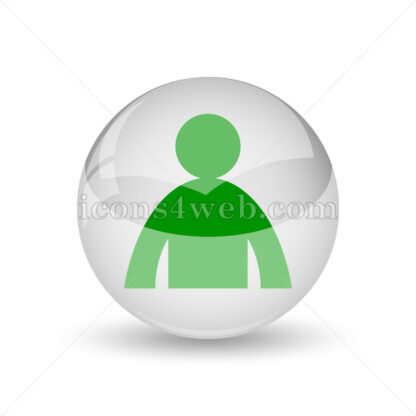User profile glossy icon. User profile glossy button - Website icons