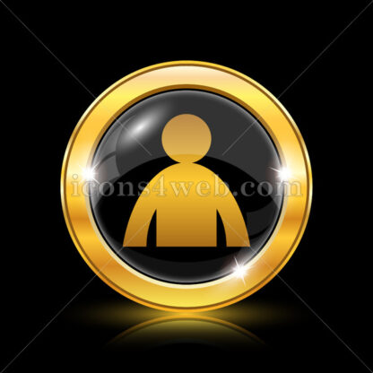 User profile golden icon. - Website icons