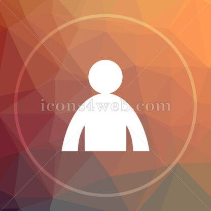 User profile low poly icon. Website low poly icon - Website icons