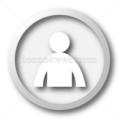 User profile white icon. User profile white button - Website icons