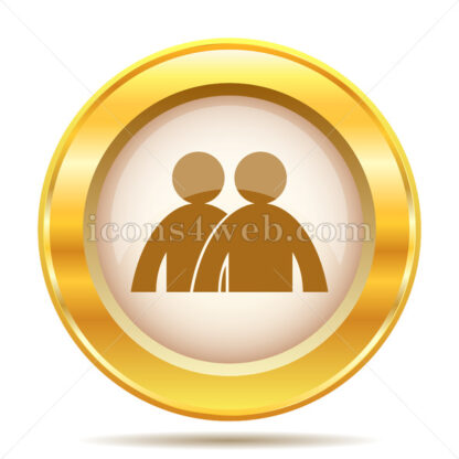 Users golden button - Website icons