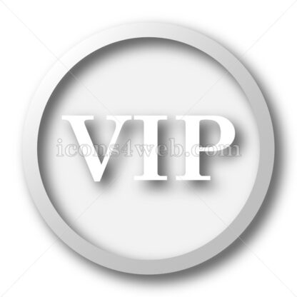 VIP white icon. VIP white button - Website icons