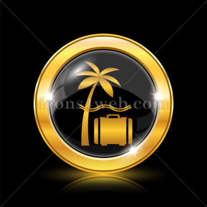 Vacation golden icon. - Website icons