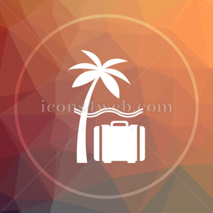 Vacation low poly icon. Website low poly icon - Website icons