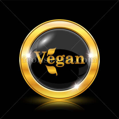 Vegan golden icon. - Website icons