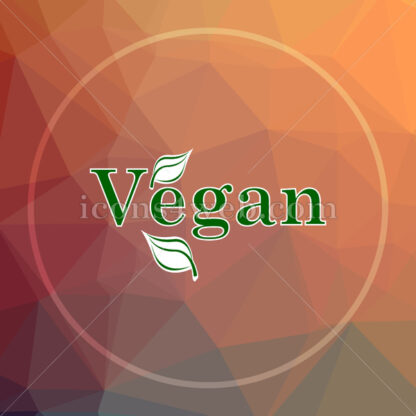 Vegan low poly icon. Website low poly icon - Website icons
