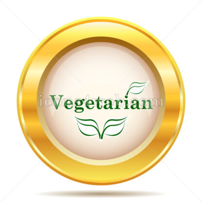 Vegetarian golden button - Website icons