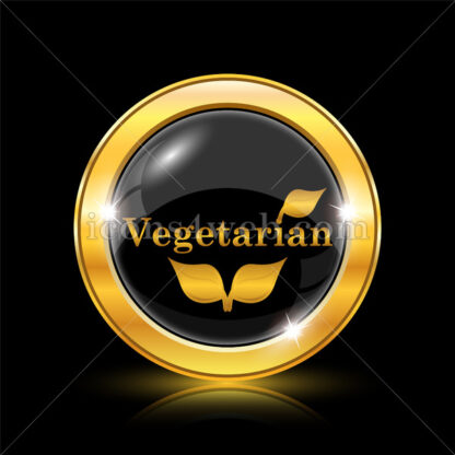 Vegetarian golden icon. - Website icons