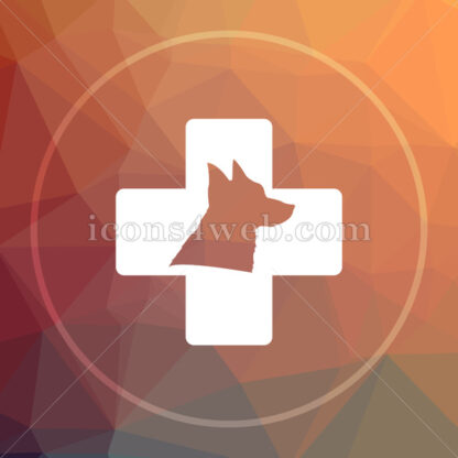 Veterinary low poly icon. Website low poly icon - Website icons