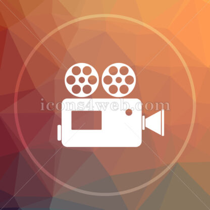 Video camera low poly icon. Website low poly icon - Website icons
