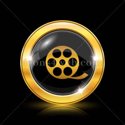 Video golden icon. - Website icons