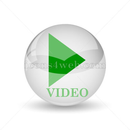 Video play glossy icon. Video play glossy button - Website icons