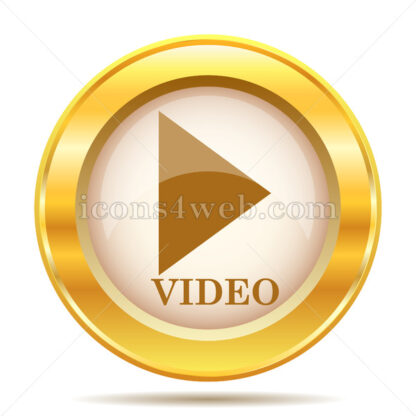 Video play golden button - Website icons