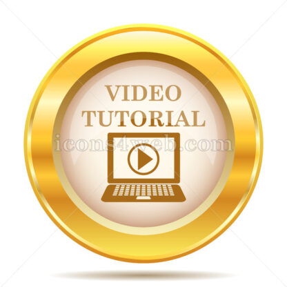 Video tutorial golden button - Website icons