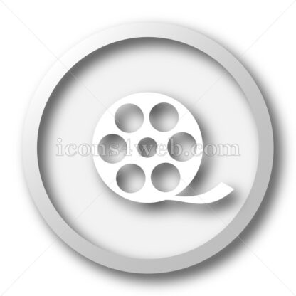Video white icon. Video white button - Website icons