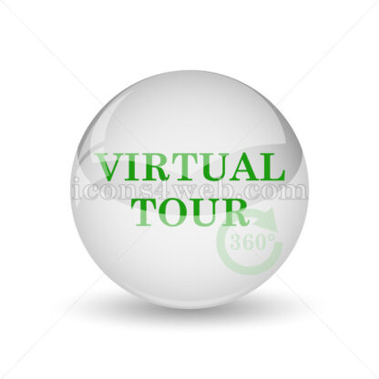 Virtual tour glossy icon. Virtual tour glossy button - Website icons