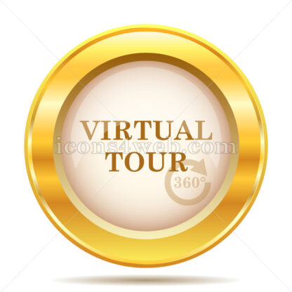 Virtual tour golden button - Website icons
