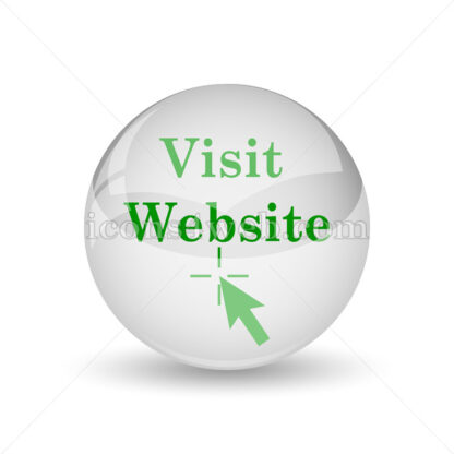 Visit website glossy icon. Visit website glossy button - Website icons