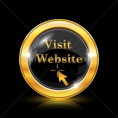 Visit website golden icon. - Website icons